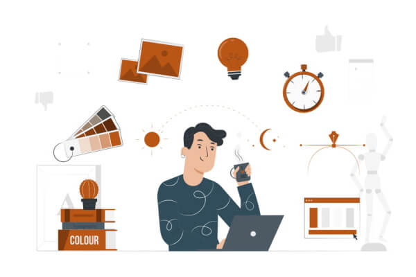 Illustration of elements of branding