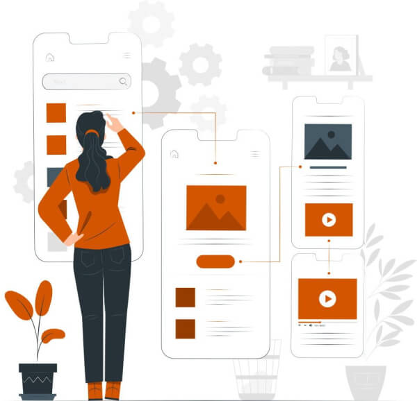 Illustration of website navigation