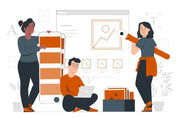 What we do - an illustration of web design work